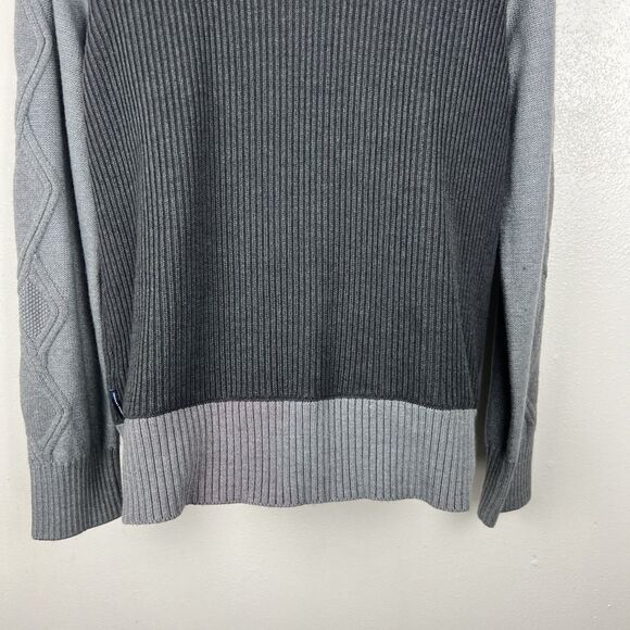 A|X Armani Exchange Sweater Men Extra Large Grey Cardigan Button Up Wool Blend - Picture 12 of 16
